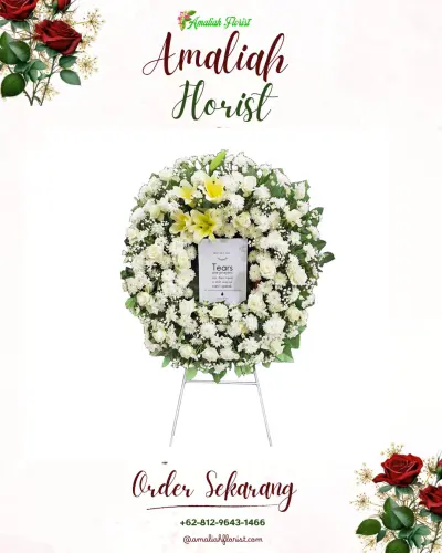 Krans Bunga Duka Cita di Cibitung Kulon